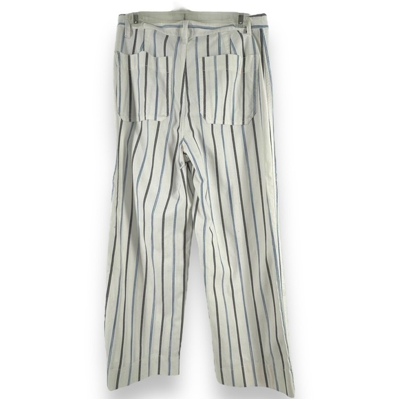 Madewell Slim Emmett Wide-Leg Crop Pants in Montpellier Stripe Size 28 (10) - Picture 2 of 10